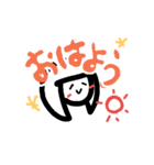 女の子のゆる顔（個別スタンプ：17）