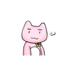 ピンクの熊・くま本くん ゆるゆるスタンプ（個別スタンプ：25）