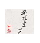 和風な筆文字名前スタンプ【甲斐】（個別スタンプ：33）