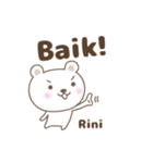 Cute bear stickers name, Rini（個別スタンプ：2）