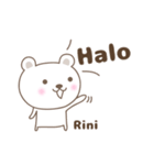 Cute bear stickers name, Rini（個別スタンプ：5）