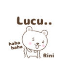 Cute bear stickers name, Rini（個別スタンプ：18）