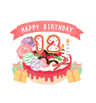 年齢の誕生日お祝いケーキ(1～40歳)（個別スタンプ：12）