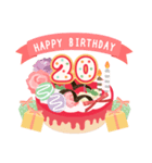 年齢の誕生日お祝いケーキ(1～40歳)（個別スタンプ：20）