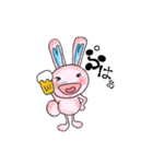 ピンクのももちゃんウサギ 2（個別スタンプ：9）