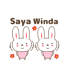 Cute rabbit stickers name, Winda（個別スタンプ：1）