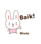 Cute rabbit stickers name, Winda（個別スタンプ：2）