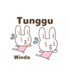 Cute rabbit stickers name, Winda（個別スタンプ：12）