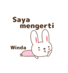 Cute rabbit stickers name, Winda（個別スタンプ：20）