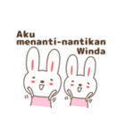 Cute rabbit stickers name, Winda（個別スタンプ：22）