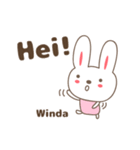 Cute rabbit stickers name, Winda（個別スタンプ：24）
