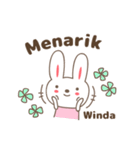 Cute rabbit stickers name, Winda（個別スタンプ：28）