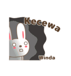 Cute rabbit stickers name, Winda（個別スタンプ：29）