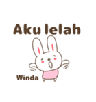 Cute rabbit stickers name, Winda（個別スタンプ：30）