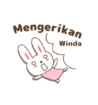 Cute rabbit stickers name, Winda（個別スタンプ：31）
