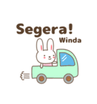 Cute rabbit stickers name, Winda（個別スタンプ：33）