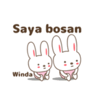 Cute rabbit stickers name, Winda（個別スタンプ：38）