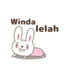 Cute rabbit stickers name, Winda（個別スタンプ：39）