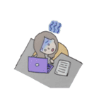 がんばれ！働く女の子！！（個別スタンプ：5）