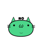 パールアクアグリーンのねこ（個別スタンプ：7）