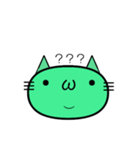 パールアクアグリーンのねこ（個別スタンプ：15）