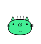 パールアクアグリーンのねこ（個別スタンプ：16）