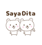 Cute bear stickers name, Dita（個別スタンプ：1）