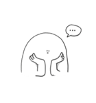 しろいひと。（個別スタンプ：3）