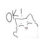 しろねこさんとくろ（個別スタンプ：3）