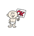 おむつ一丁赤ちゃん（個別スタンプ：7）