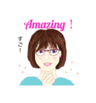 女子の呟き(英語版)（個別スタンプ：8）