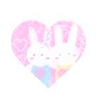 ふわふわかわいいうさぎ（個別スタンプ：1）