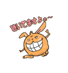 ビッグな白い歯うさぎ族（個別スタンプ：3）