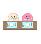 迷々（銘々）皿の和菓子ちゃん（個別スタンプ：24）
