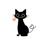 まんまる黒猫（個別スタンプ：3）