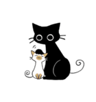 まんまる黒猫（個別スタンプ：15）
