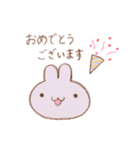 毎日使える。色えんぴつ  ゆるふわうさぎ（個別スタンプ：27）