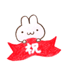 毎日使える。色えんぴつ  ゆるふわうさぎ（個別スタンプ：28）