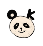 手書き パンダ 動物（個別スタンプ：8）