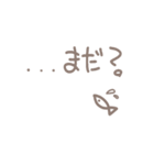 手描きなくじらとえいとさかな（個別スタンプ：9）