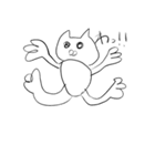 雑なねこっぽいやつ（個別スタンプ：4）