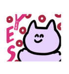 むらさきねこの感情がよ〜く伝わるスタンプ（個別スタンプ：3）