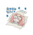 めがねガール（個別スタンプ：1）