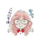 めがねガール（個別スタンプ：2）