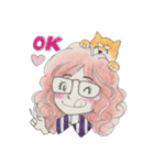 めがねガール（個別スタンプ：5）