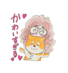めがねガール（個別スタンプ：14）