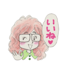 めがねガール（個別スタンプ：16）