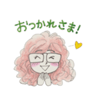 めがねガール（個別スタンプ：18）