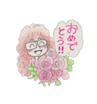 めがねガール（個別スタンプ：24）