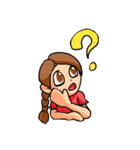 三つ編みの少女（個別スタンプ：3）